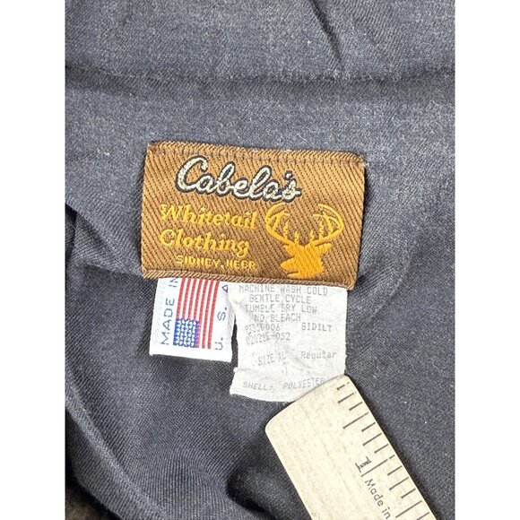 Vintage Cabelas Whitetail Pants Mens XL Camouflage Fleece Hunting USA Union Made - Picture 3 of 16
